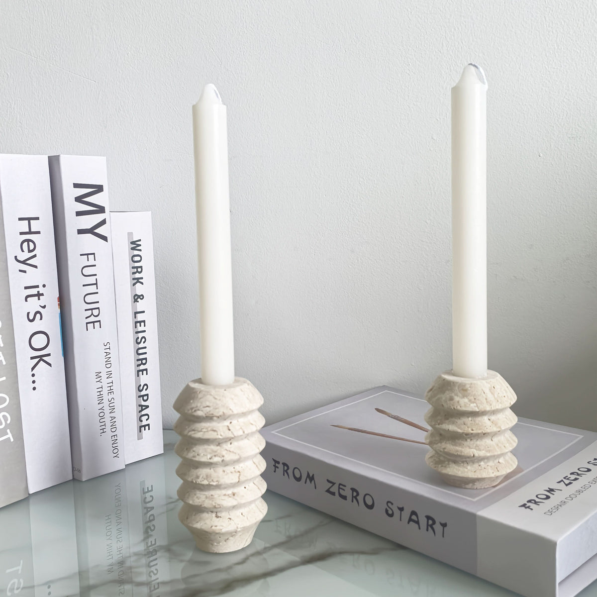 Sophisticated Stone Candle Holder for Timeless Elegance