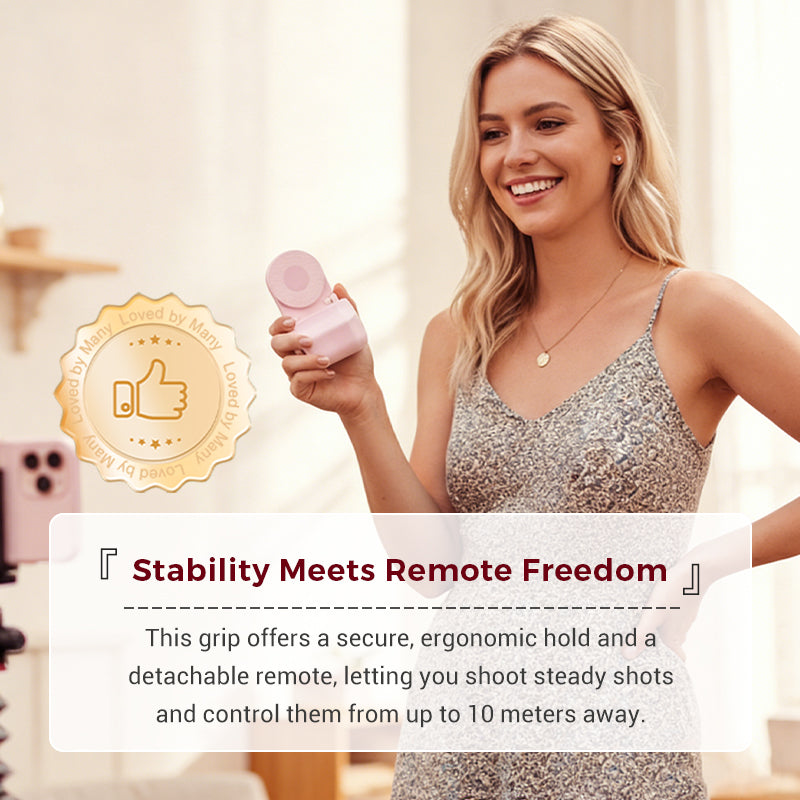 ErgoSnap: Bluetooth Remote Smartphone Stabilizer with 180° Rotation