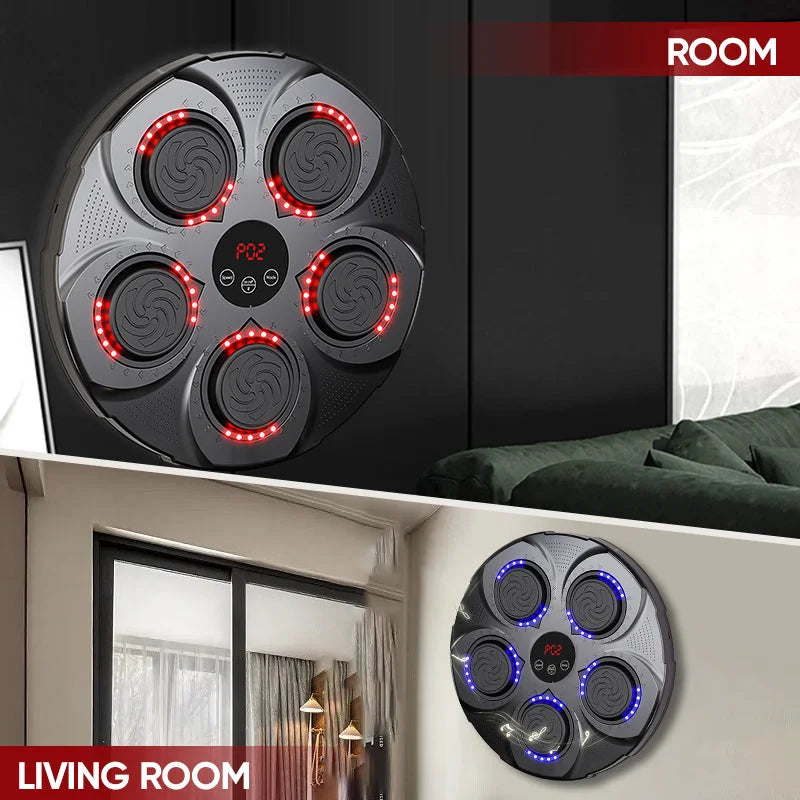 Wall-Mounted Rhythm Punching Trainer | Family Fitness Fun