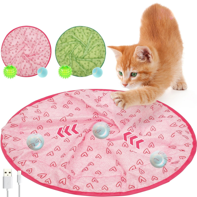 Engaging Feline Playset with Adaptive Motion Ball