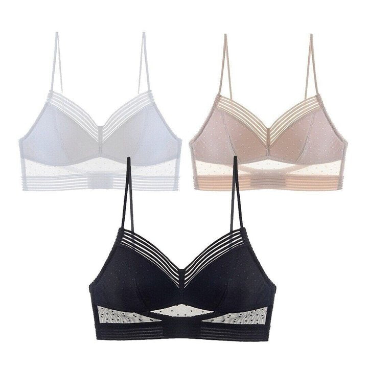 Elegant Wireless Lace Bralette - Seamless Comfort & Style