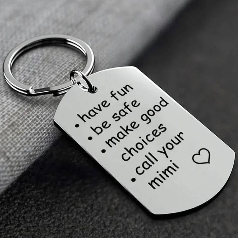 Thoughtful Reminder Keychain in Durable Stainless Steel