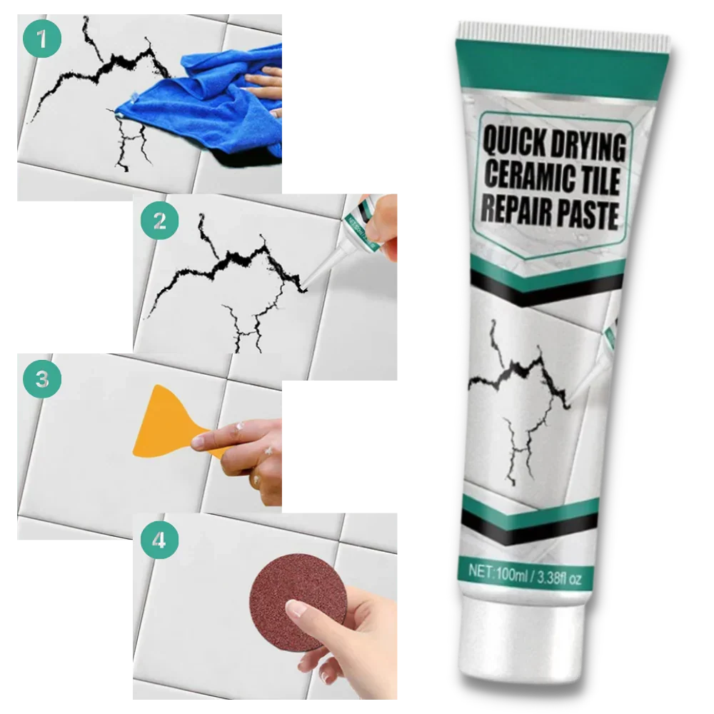 Tile Restoration Paste Kit for Repairing Cracks and Chips