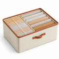 Collapsible Fabric Storage Bin with Dividers