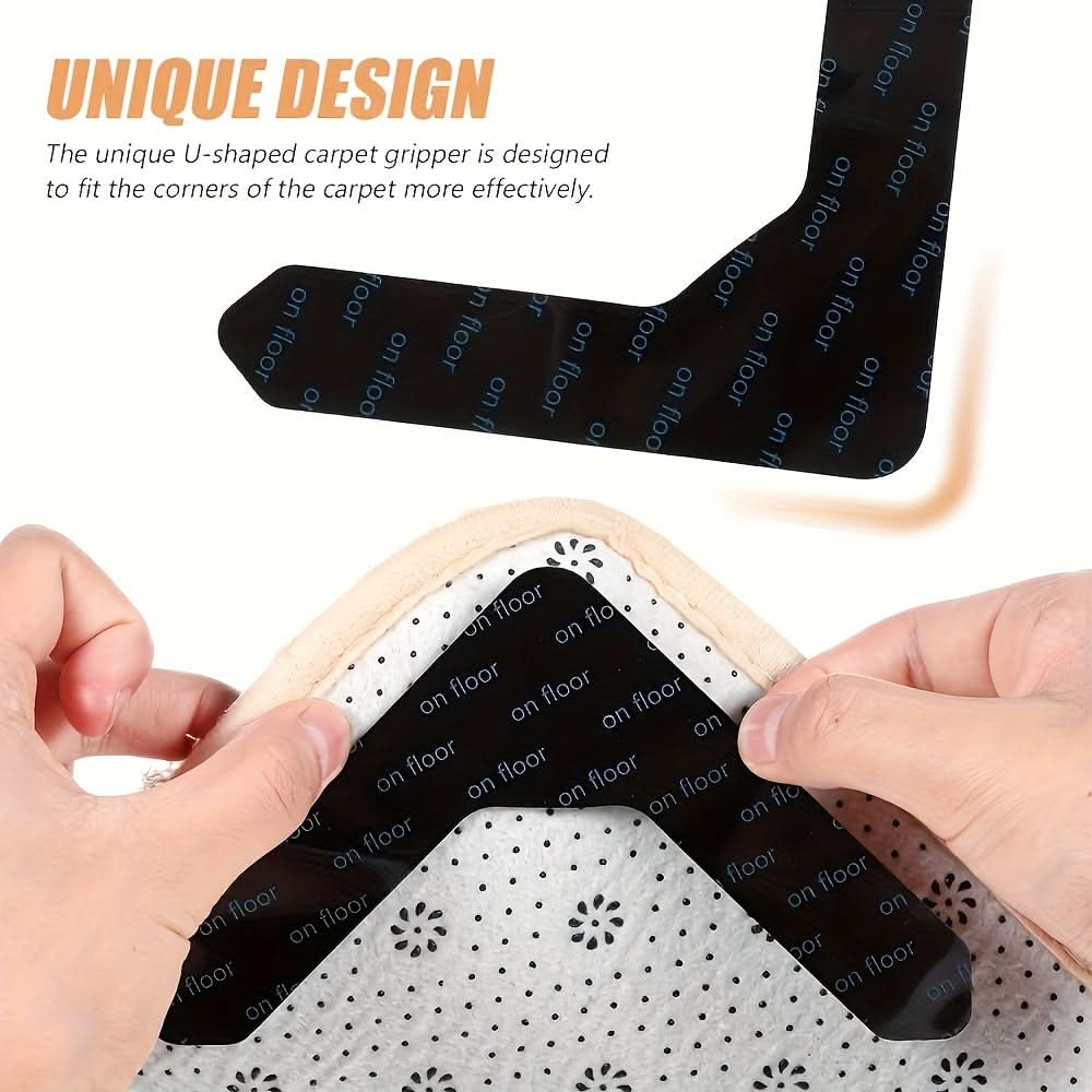 SecureGrip™ Reusable Non-Marking Carpet Stickers for Home and Office