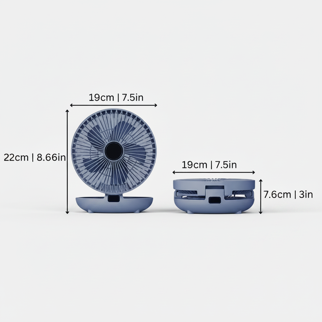 Compact Folding Desk Fan - Versatile Cooling Solution for Any Space