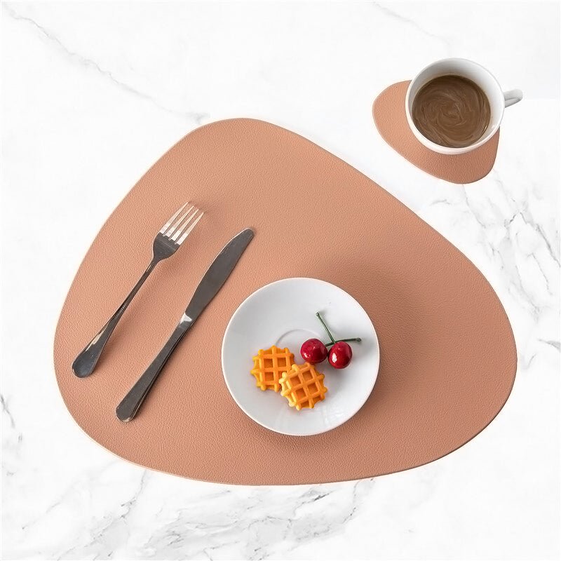 Set of Leather Placemats - Waterproof Table Mats