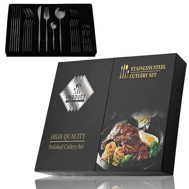 Stainless Steel Cutlery Set of 24 Pieces