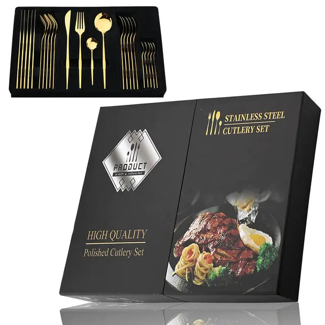 Stainless Steel Cutlery Set of 24 Pieces