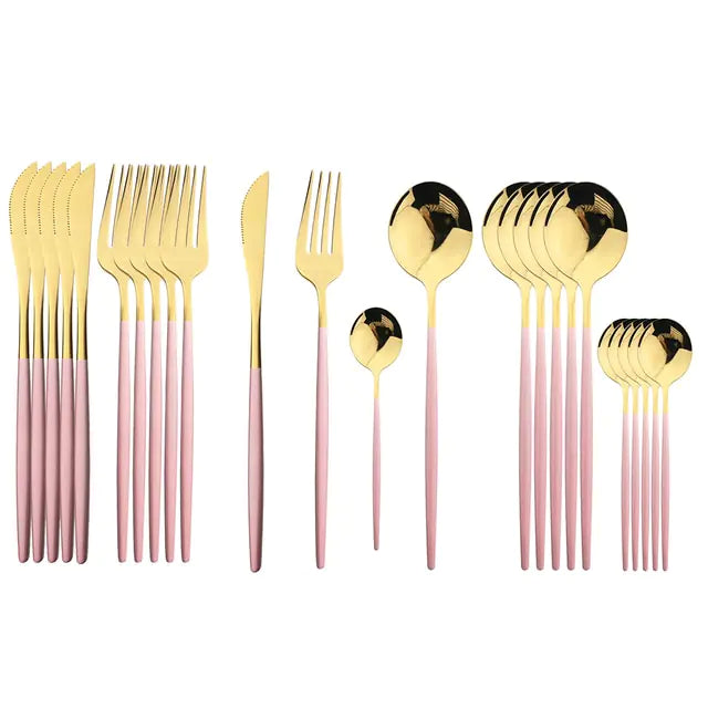 Stainless Steel Cutlery Set of 24 Pieces
