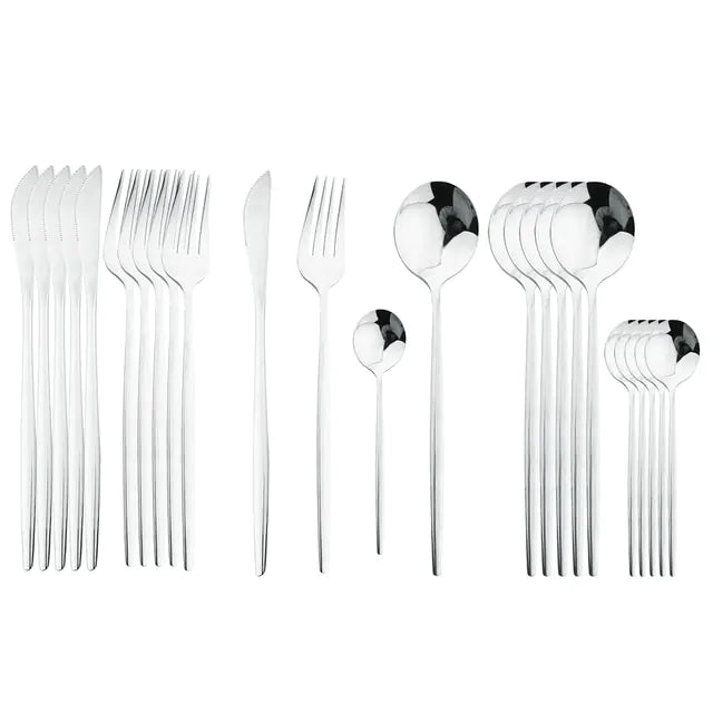 Stainless Steel Cutlery Set of 24 Pieces