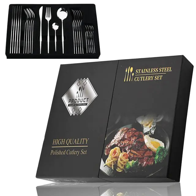 Stainless Steel Cutlery Set of 24 Pieces