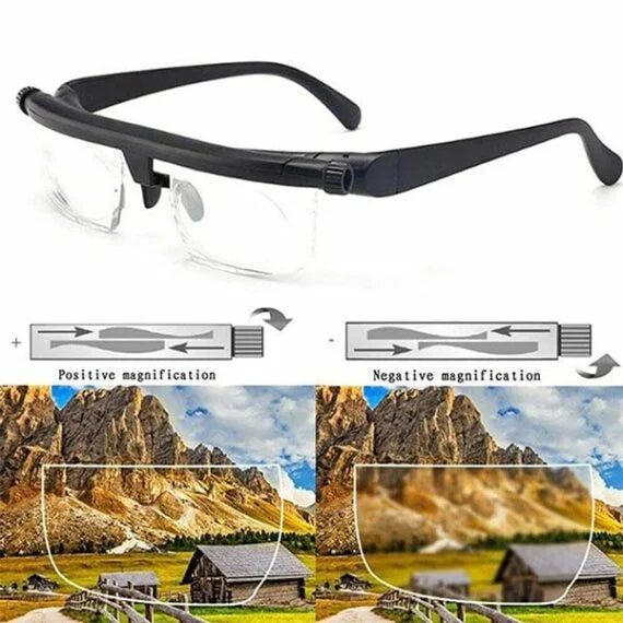 FlexiSight Adjustable Vision Glasses – Custom Focus for All Distances
