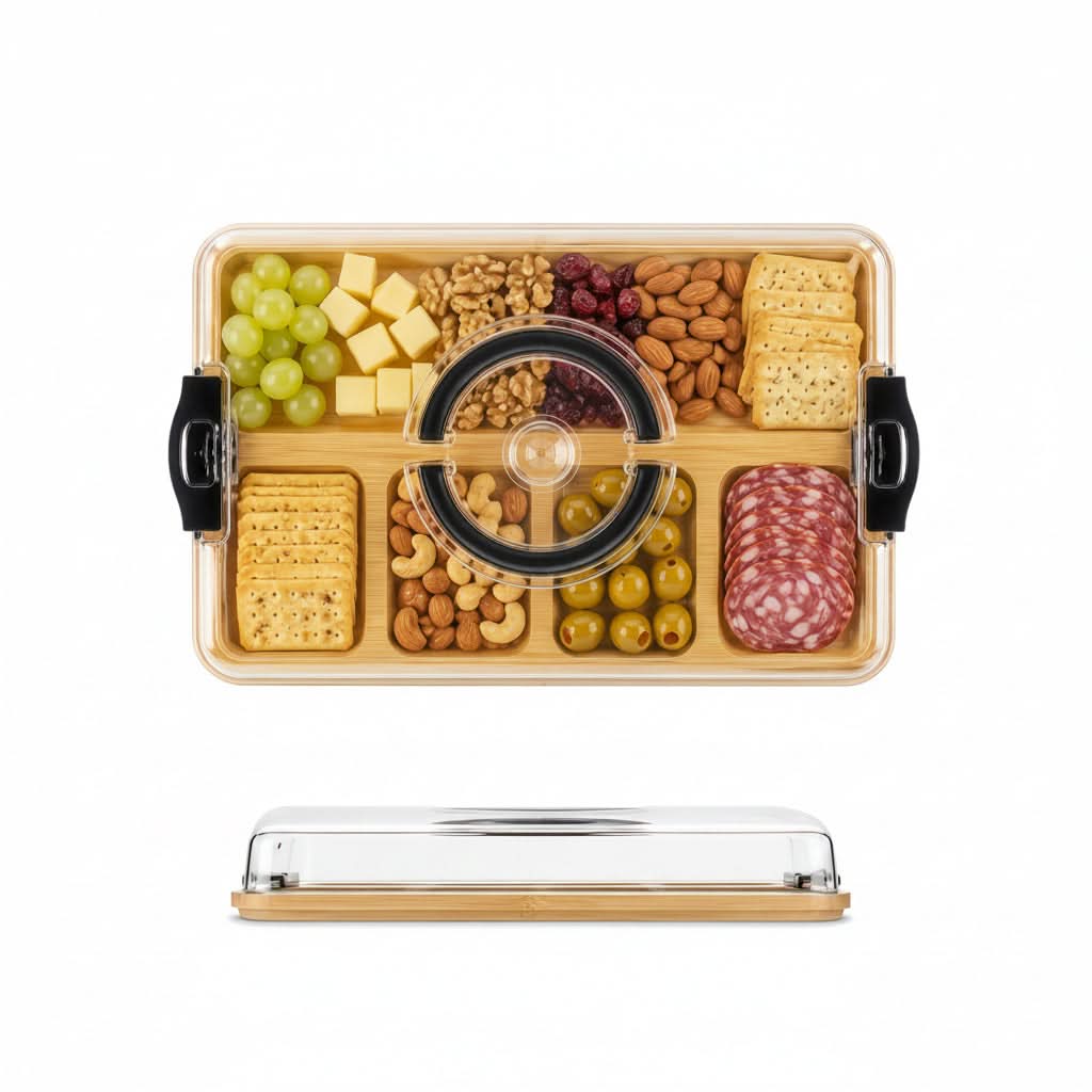 Eco-Friendly Snack Organizer with Lid for Effortless Serving