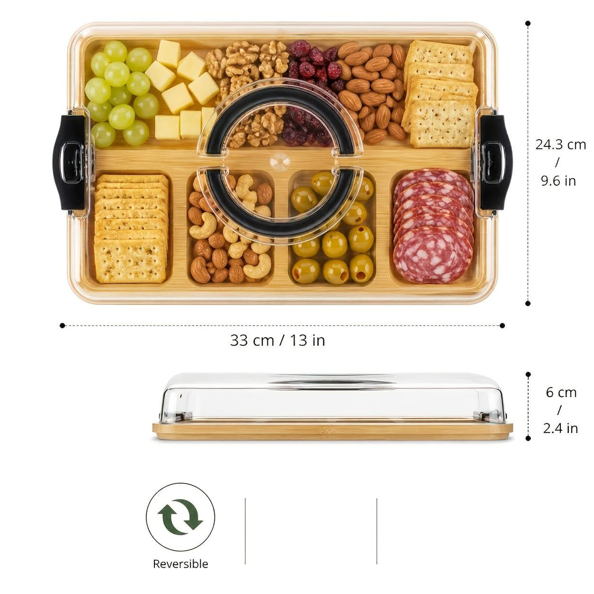 Eco-Friendly Snack Organizer with Lid for Effortless Serving