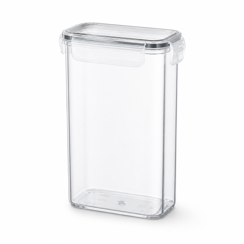 Side-Locking Clear Stackable Food Storage Containers
