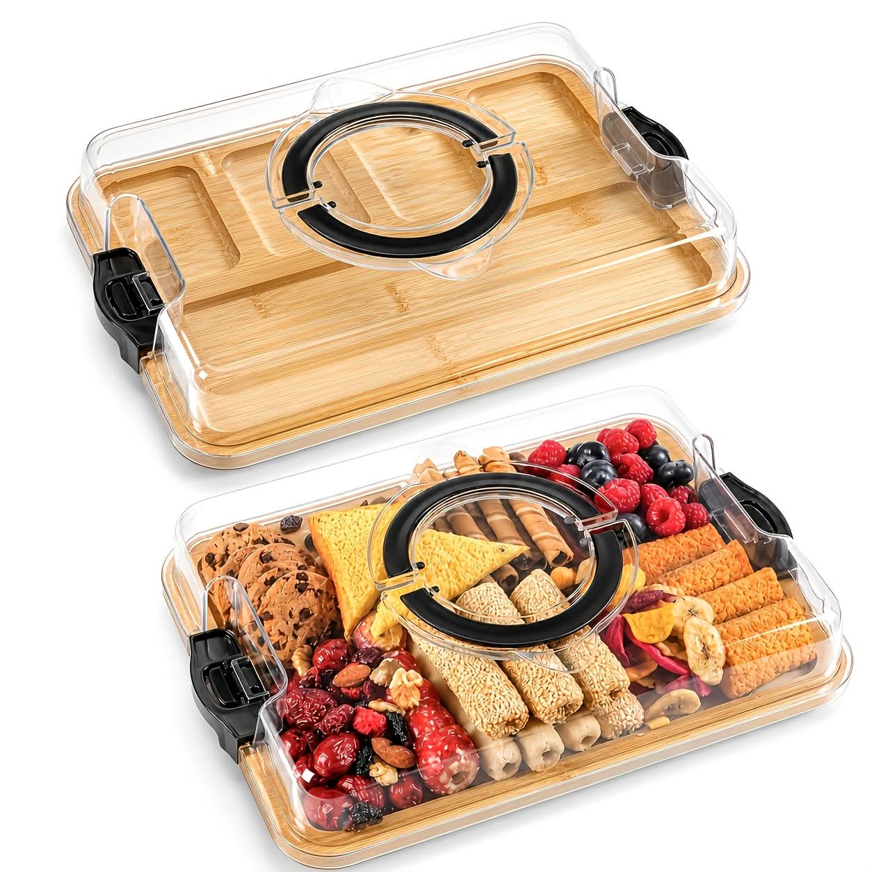 Eco-Friendly Snack Organizer with Lid for Effortless Serving