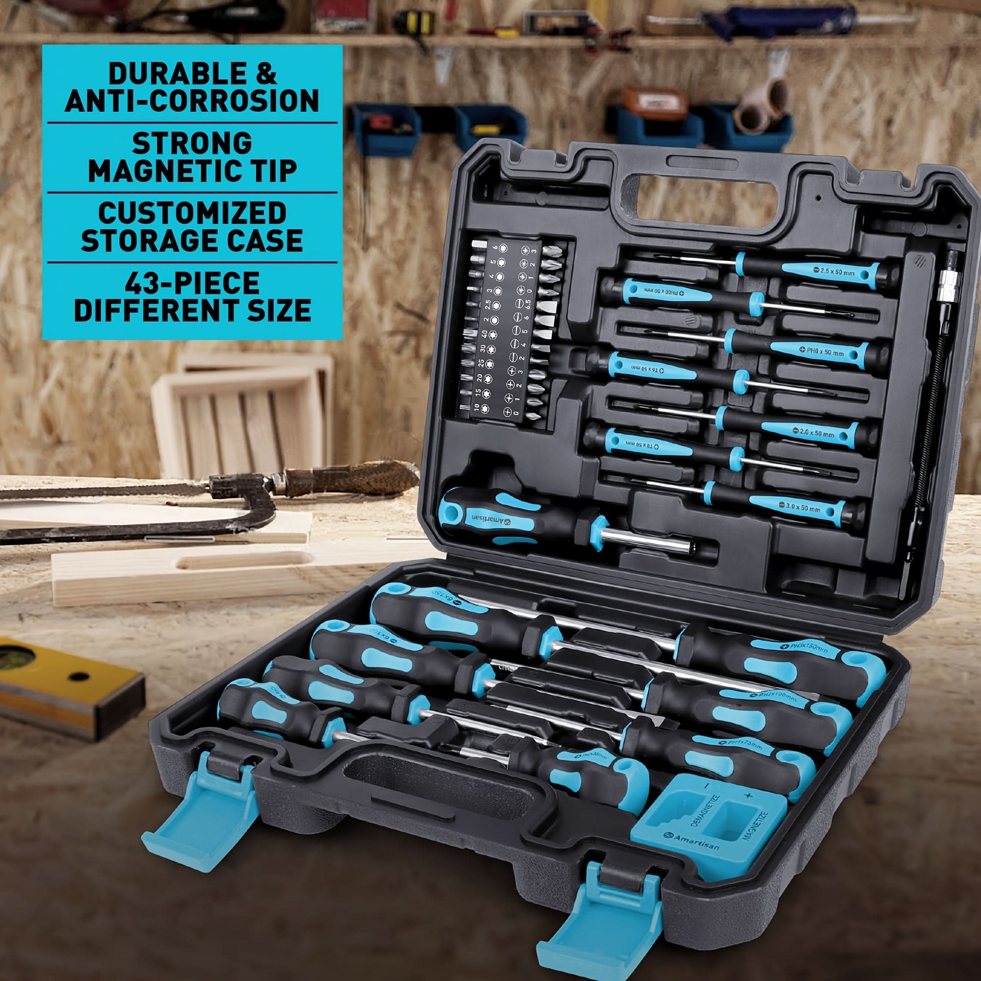 PrecisionPro – 43-Piece Magnetic Screwdriver Set for All Tasks