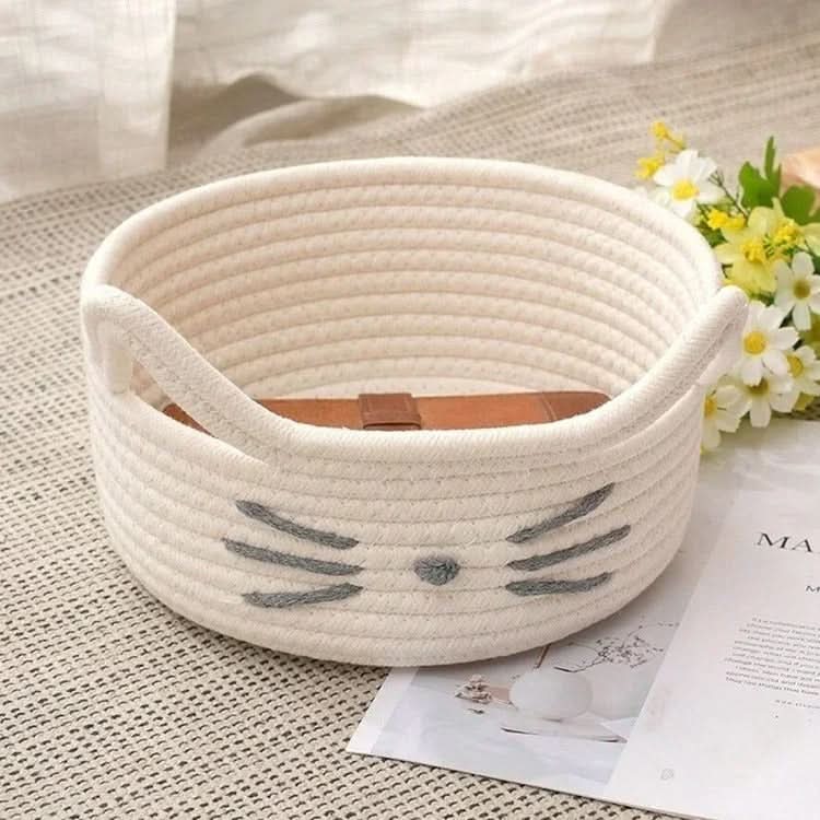 WhiskerWoven – Adorable Organizer Basket for Home