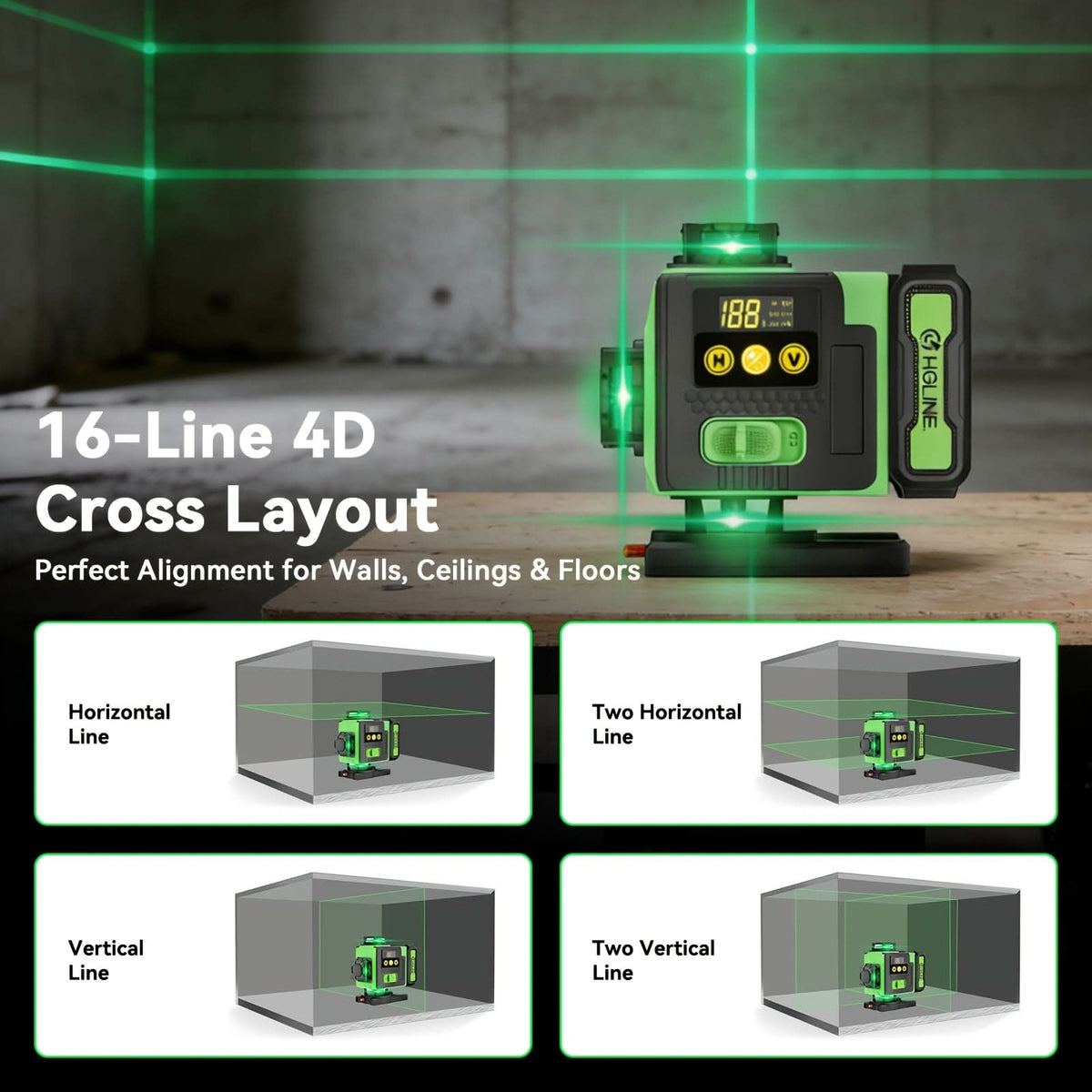 PrecisionPro 360° Laser Level Tool for Perfect Alignment