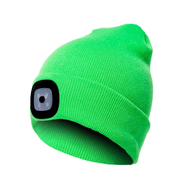 Warm Beanie with Built-in LED Light
