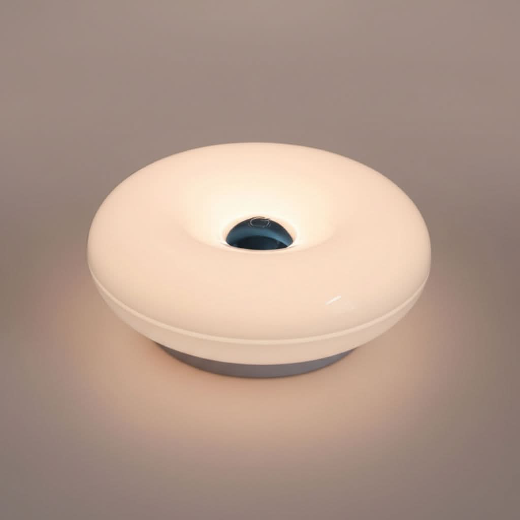 Luminous Delight – Stylish Orange Doughnut-Shaped Lamp