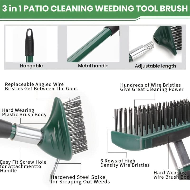Garden Pro – Versatile 3-in-1 Extendable Wire Cleaning Brush