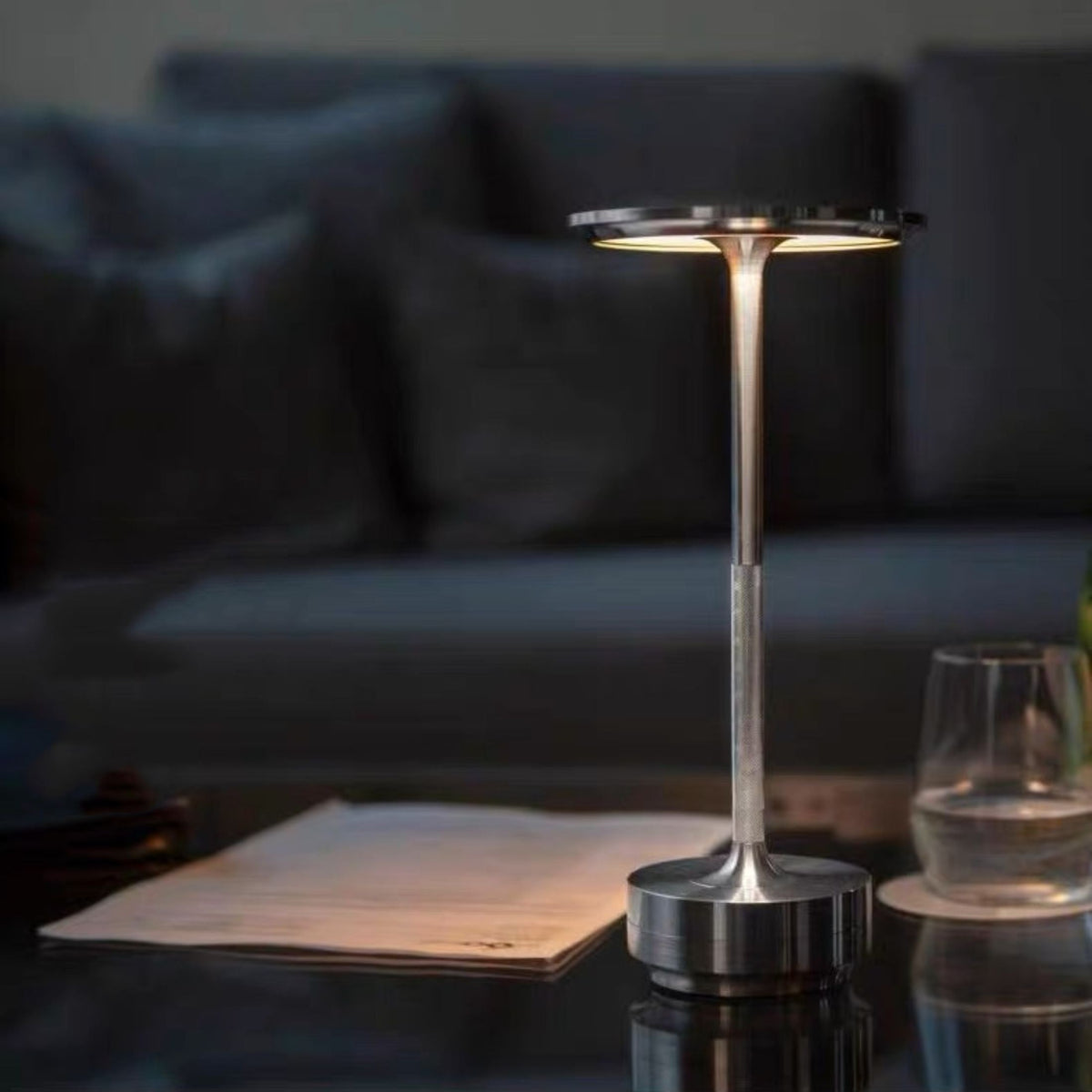Touch-Controlled LED Table Lamp in Japanese Design - Zen Inspired