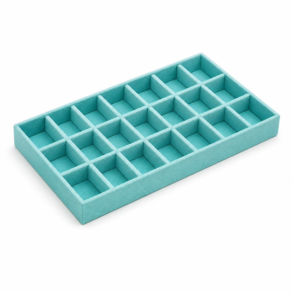 Textured Nylon Segmented Jewelry Organizer Tray (Drawer Insert)