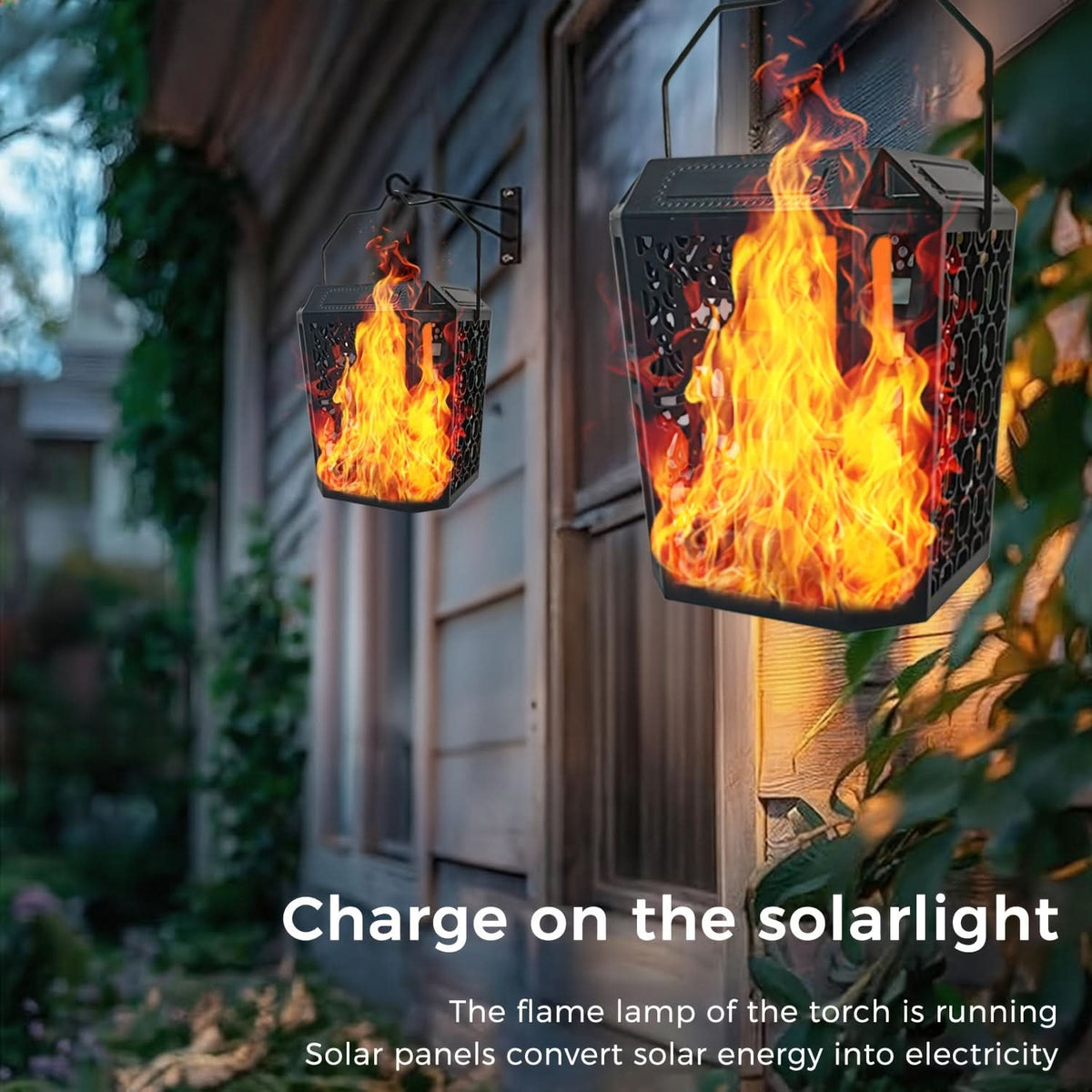 SunGlow Flickering Solar Lantern for Outdoor Ambiance