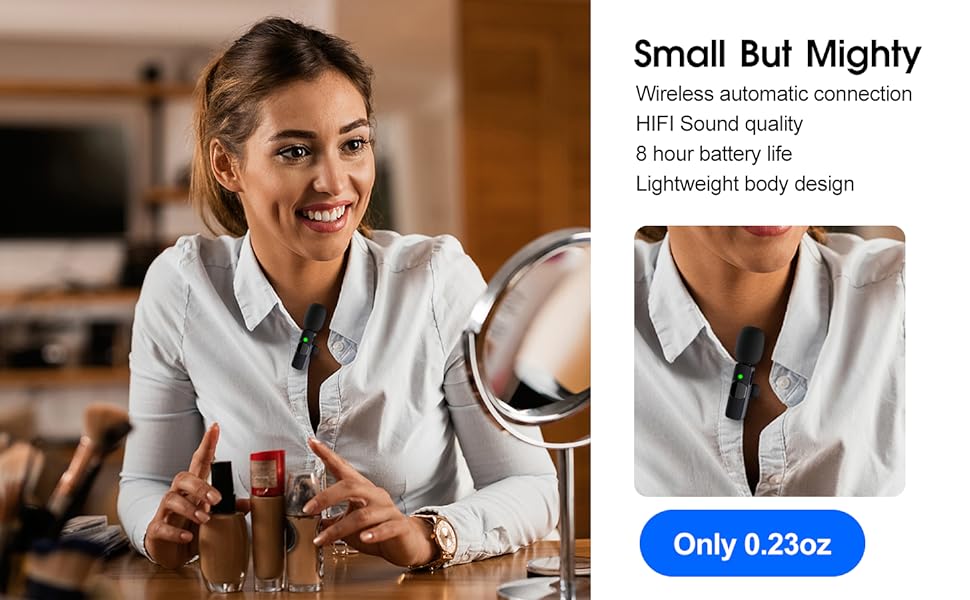 Dual Wireless Microphone Set for iPhone and iPad