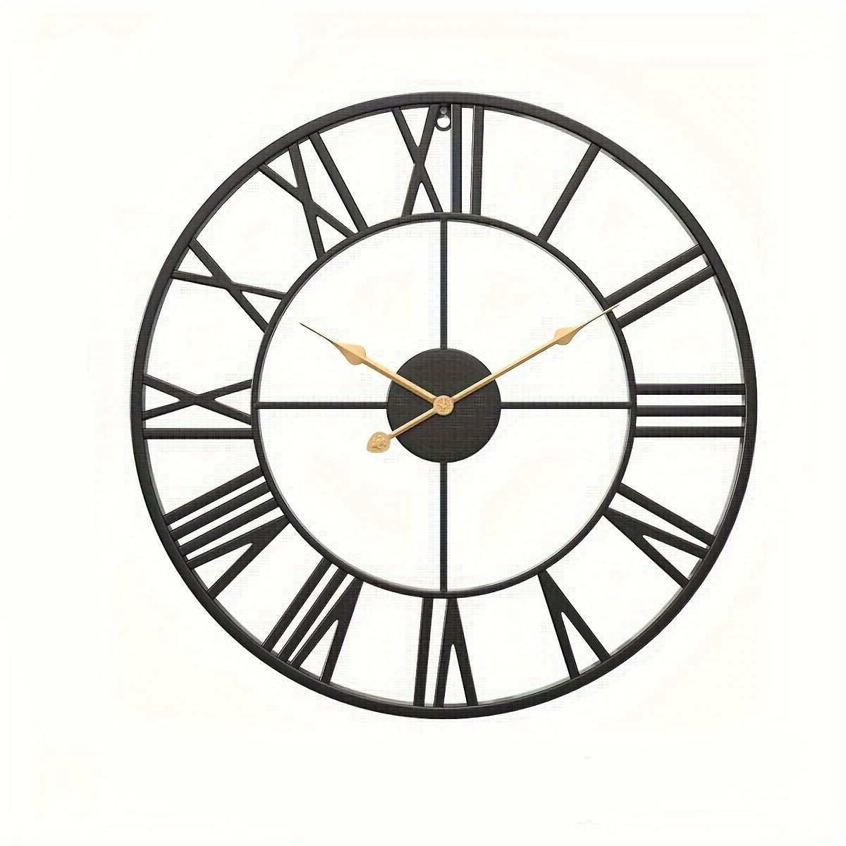 SerenityTime - Vintage-Inspired Silent Wall Clock for Elegant Spaces
