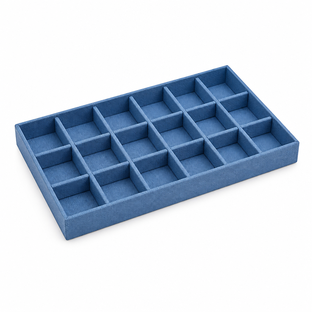 Textured Nylon Segmented Jewelry Organizer Tray (Drawer Insert)