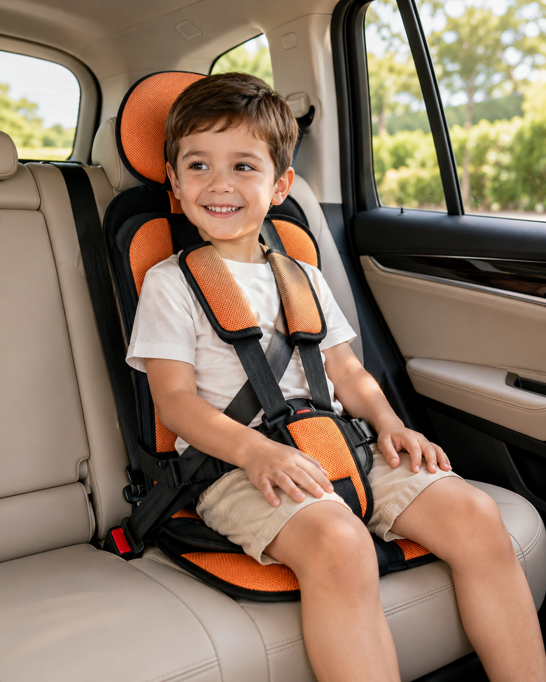EcoNest Kids Travel Booster Seat – Lightweight Adjustable Cushion for Comfort