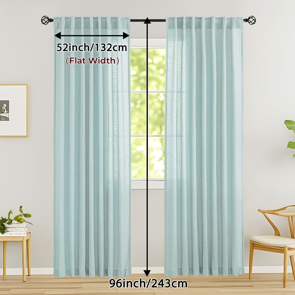 Breezy Linen Sheer Drapes for Natural Light and Privacy