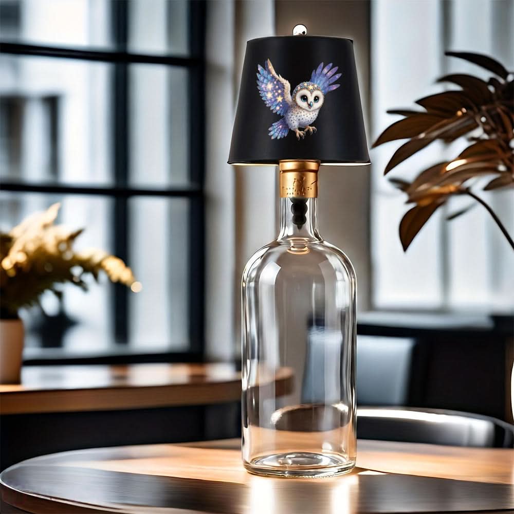 Owl Haven – Stylish LED Bottle Lamp with Touch Control