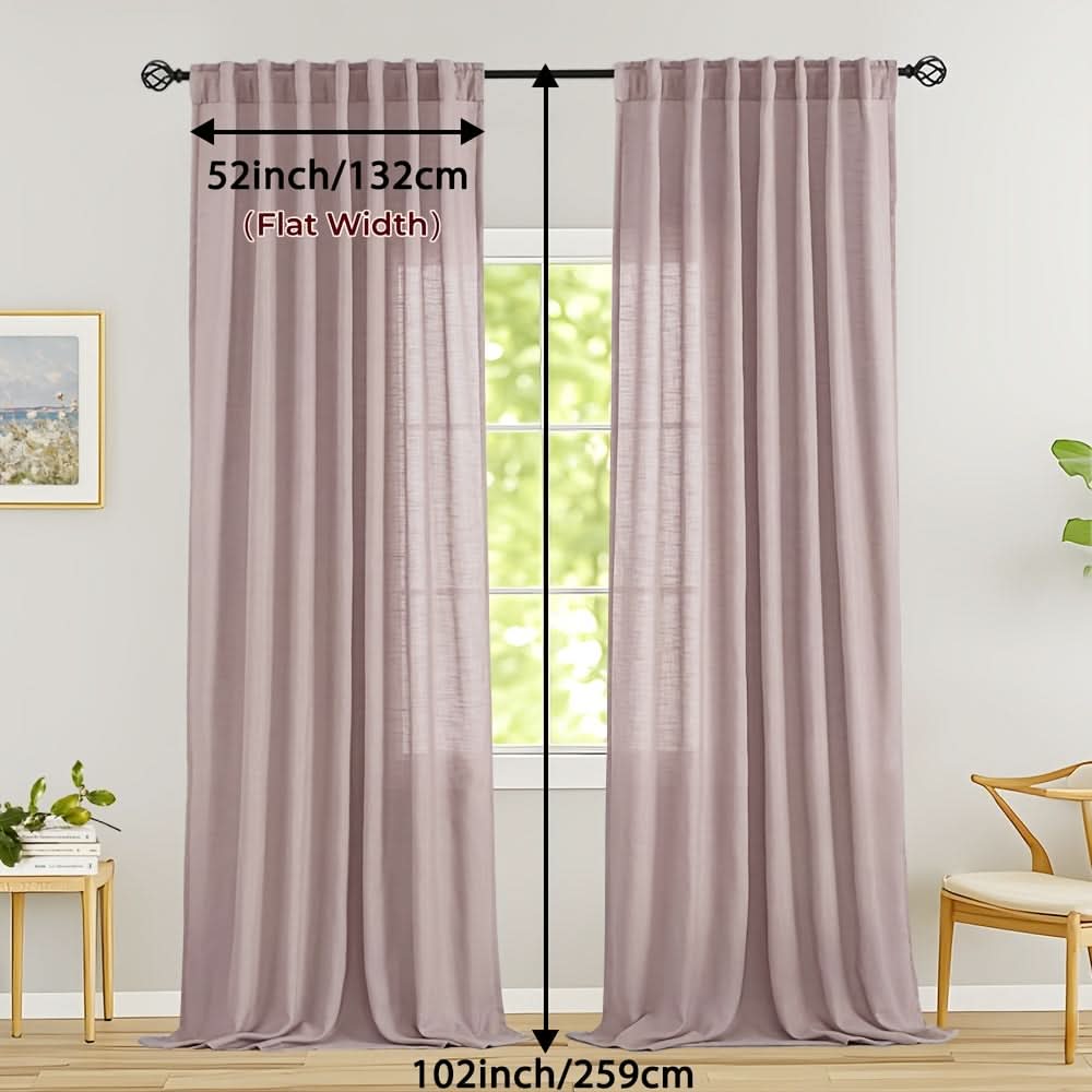 Breezy Linen Sheer Drapes for Natural Light and Privacy