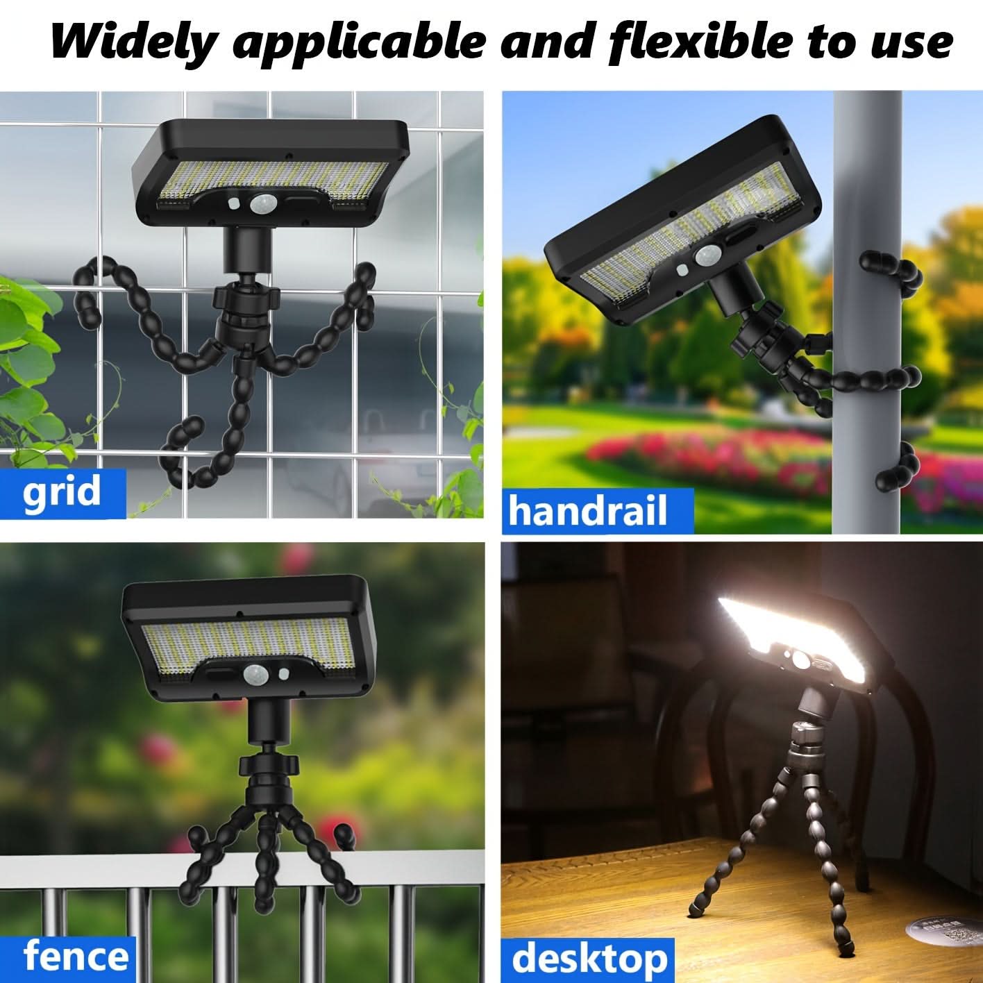 Versatile Solar-Powered Security Light with Motion Sensors