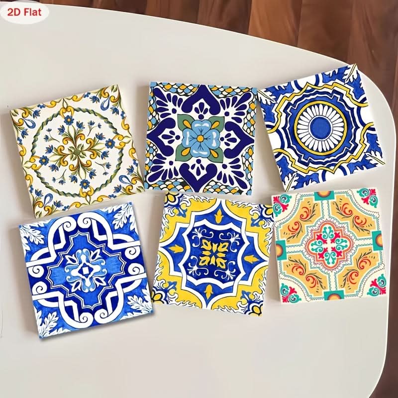 Artisan Wood Coaster Collection with Unique Patterns