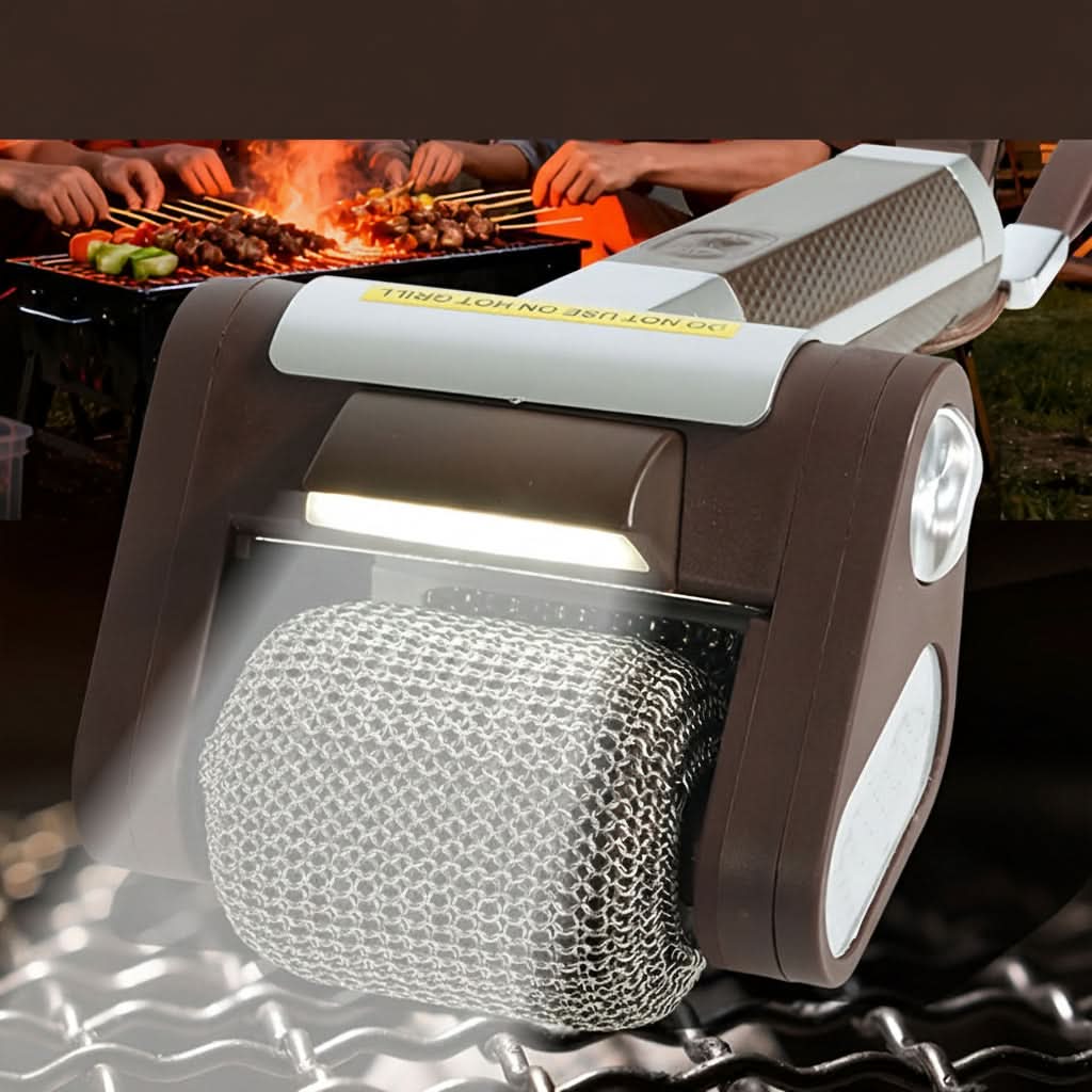 GrillMaster Pro – Electric BBQ Cleaning Brush with Roller
