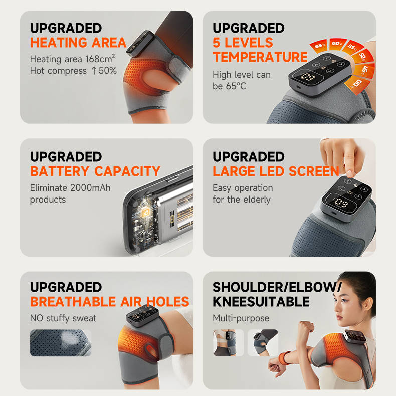 Wireless Knee Comfort Device with Soothing Heat & Vibration