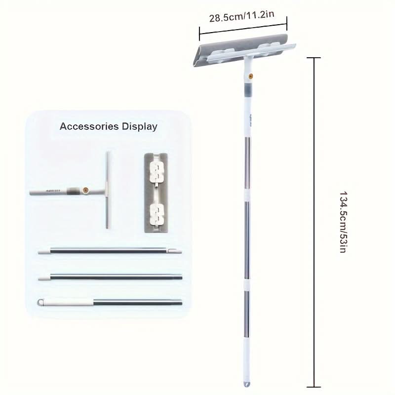 ClearView Pro – 360° Versatile Glass Cleaning Tool with Extended Handle