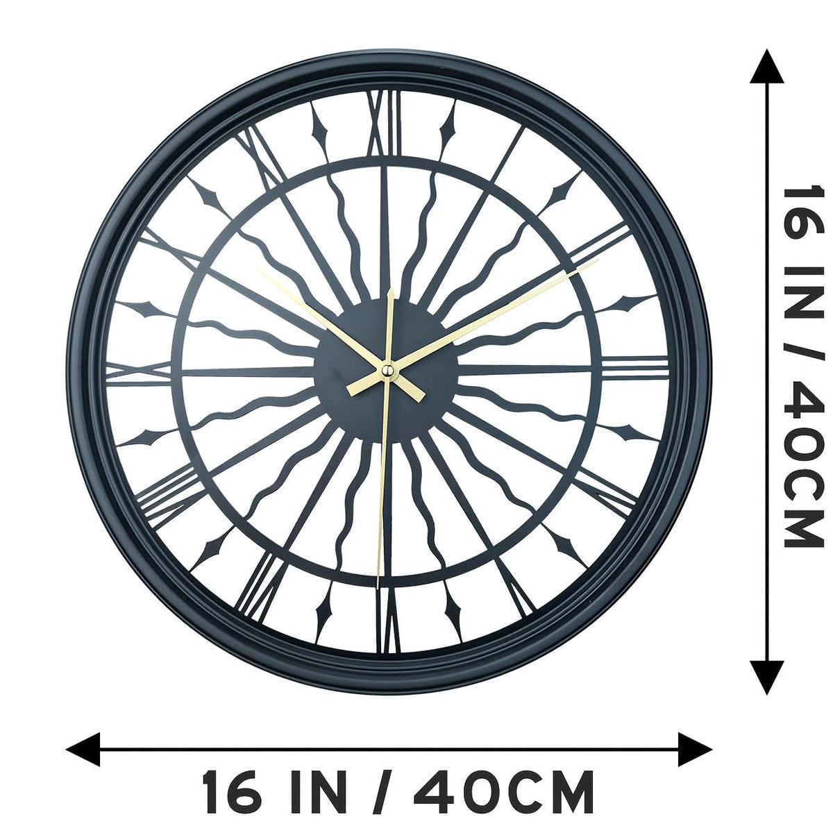 Serenity Clock – Quiet 3D Metal Wall Timepiece with Classic Design