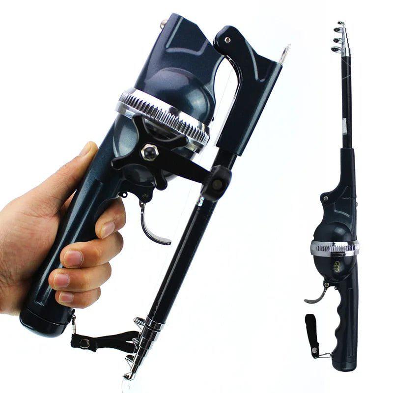 Compact Fishing Rod with Built-in Reel – 134cm Length