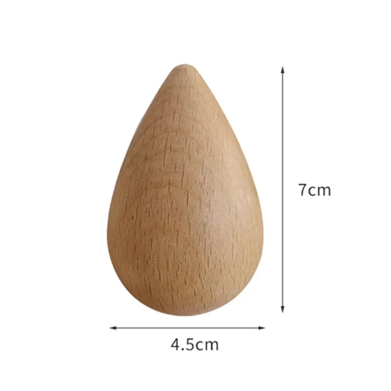 Elegant Beech Wood Water Drop Coat Hanger