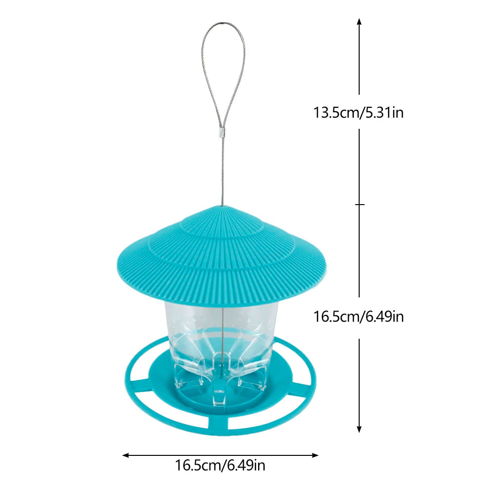 Elegant Hanging Bird Feeder with Self-Dispensing System