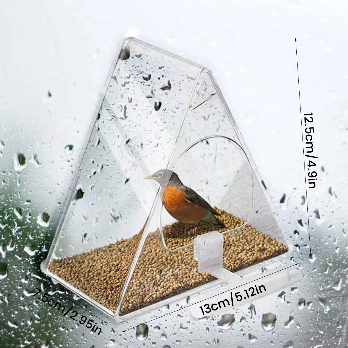 Transparent Acrylic Bird Feeder for Your Outdoor Sanctuary