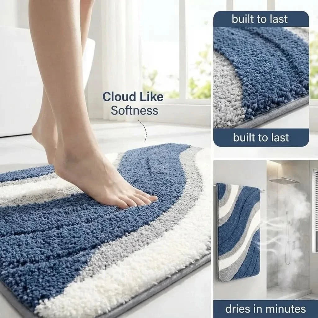 Plush Serenity – Luxurious Bath Mat with Secure Grip