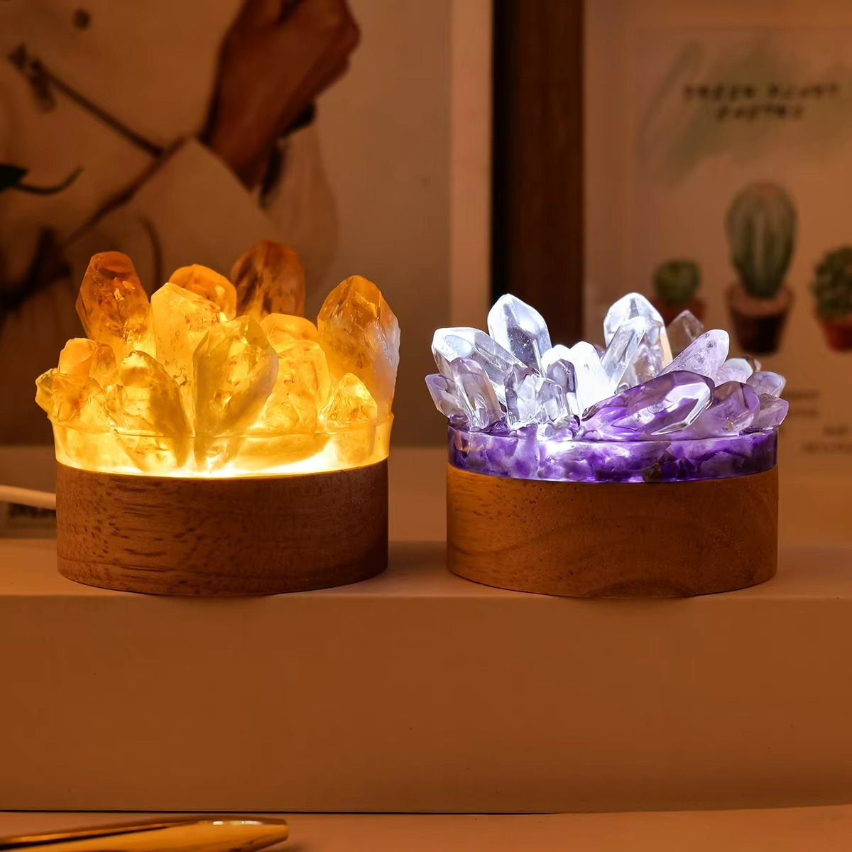 Elegant Adjustable Crystal Table Lamp with 30 Light Levels