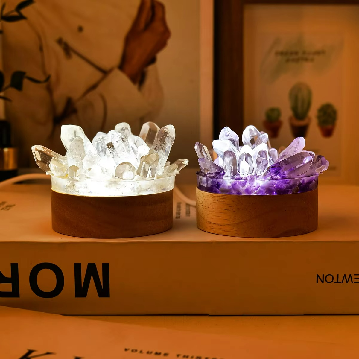 Elegant Adjustable Crystal Table Lamp with 30 Light Levels